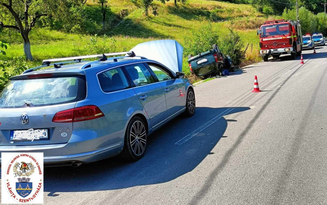 Két személygépjármű ütközött össze vasárnap délután Lövétebányán