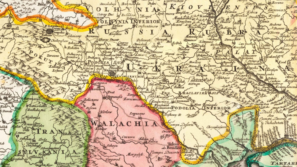 Карта украины боплана 1647